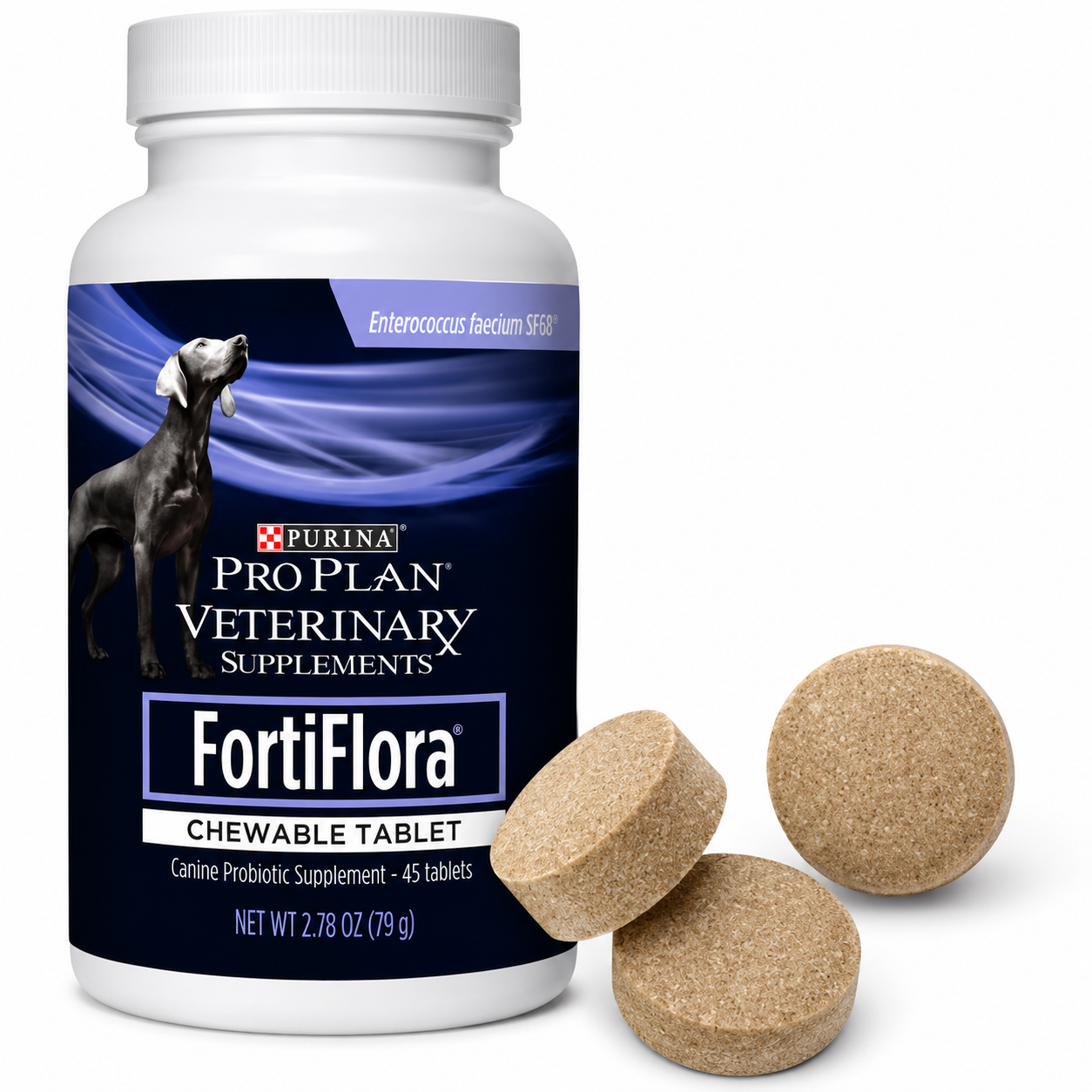 Purina Pro Plan Veterinary Supplements FortiFlora Chewable Tablets (45 Count)