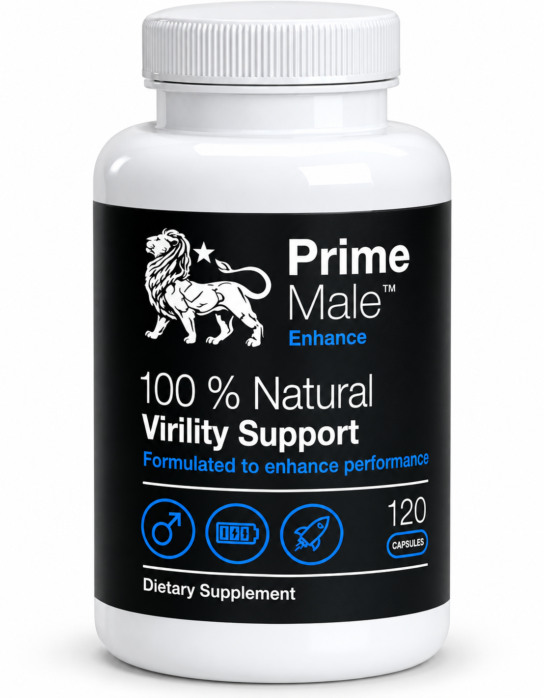 Prime Male Enhance – 100% Natural Virility Support – 120 Capsules | Dietary Supplement