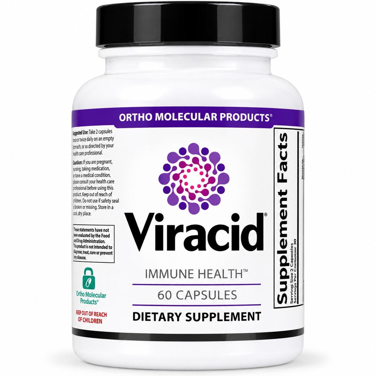 Viracid Immune Health Dietary Supplement – 60 Capsules | Ortho Molecular Products