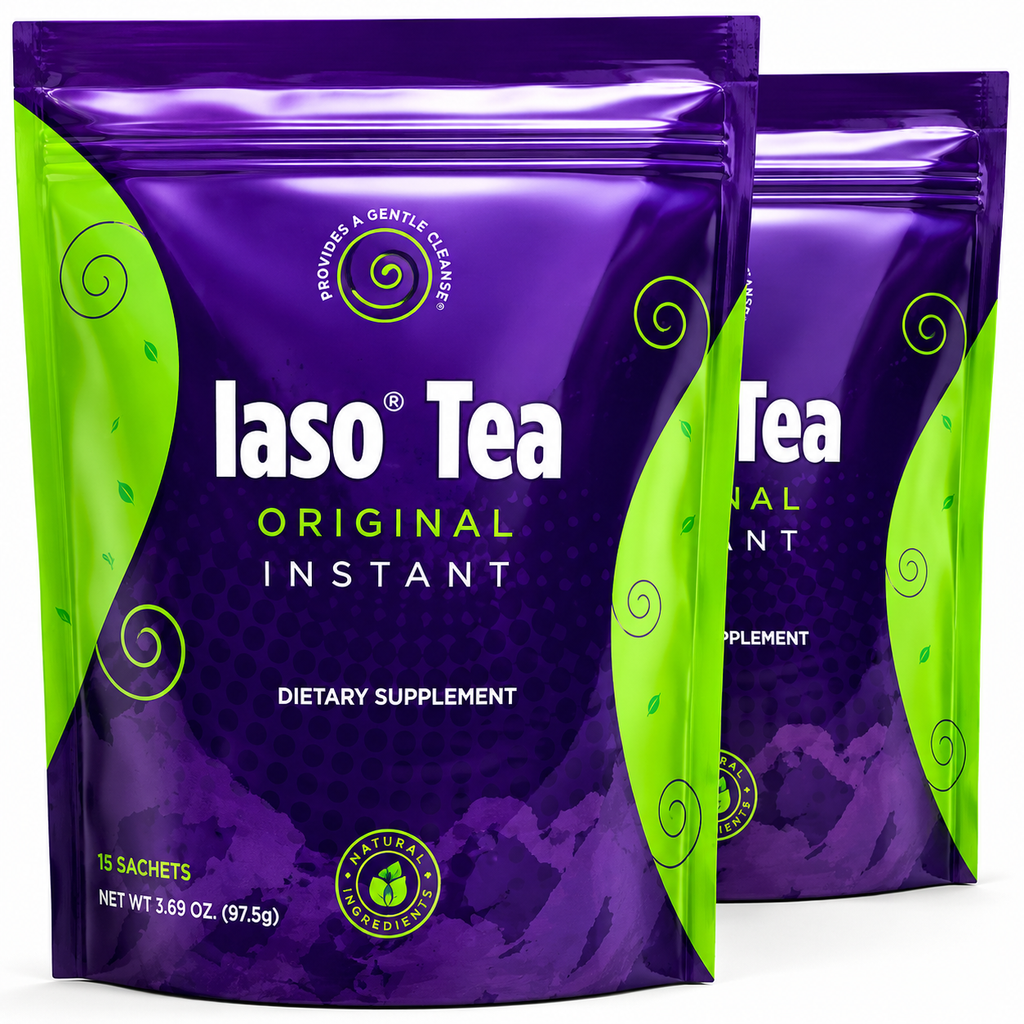 IASO Tea Original Instant Detox Tea Dietary Supplement Bundle 2 Pack