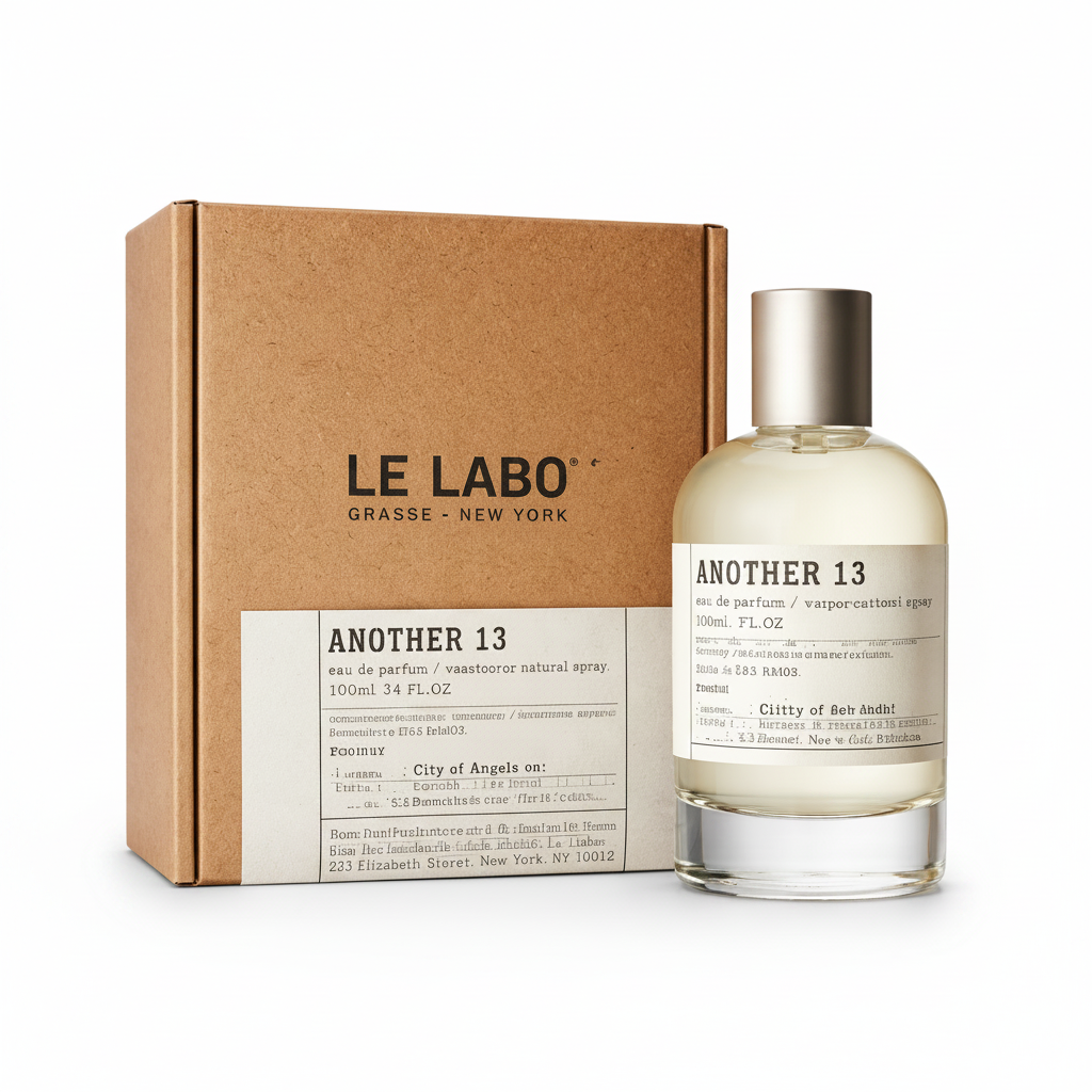 Le Labo 'Another 13' perfume bottle and packaging on a white background