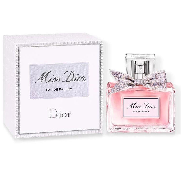 Miss Dior Eau de Parfum bottle and packaging on a white background