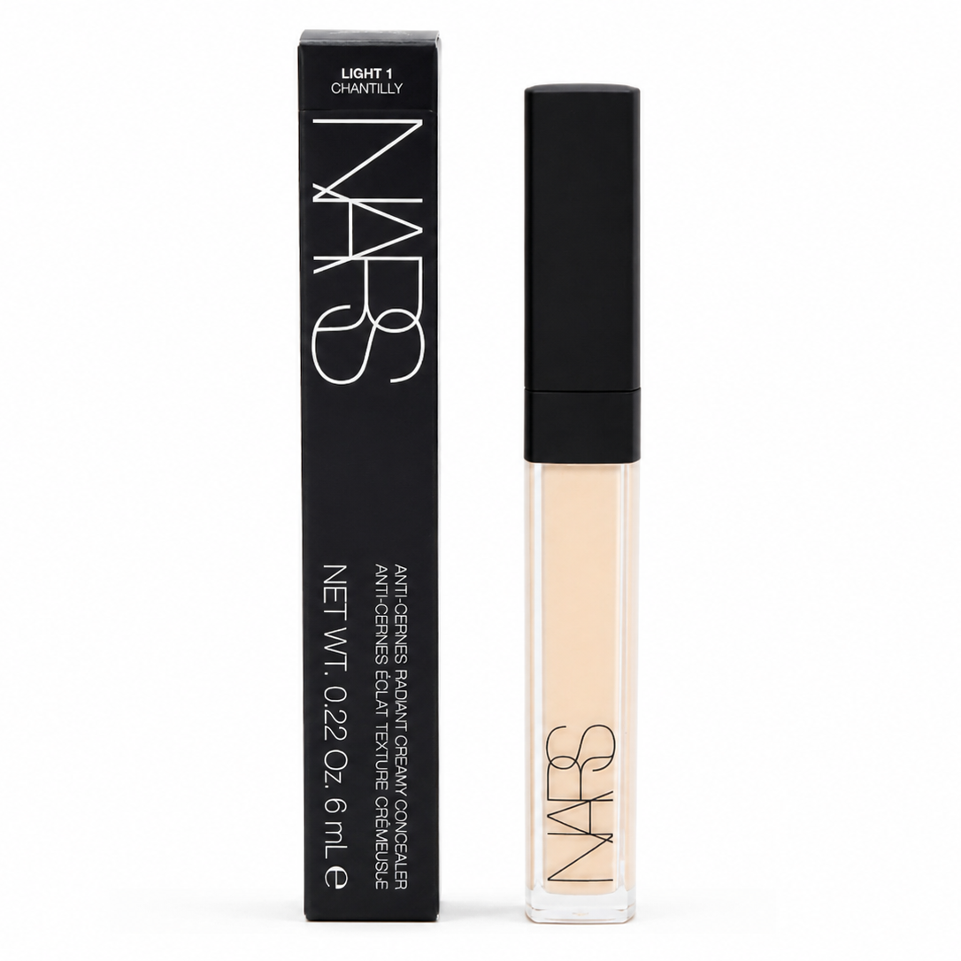 NARS concealer bottle and packaging on a white background