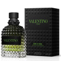 Valentino Uomo perfume bottle and packaging on a white background