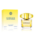 Versace Yellow Diamond perfume bottle and packaging on a white background